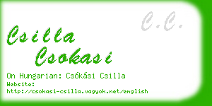 csilla csokasi business card